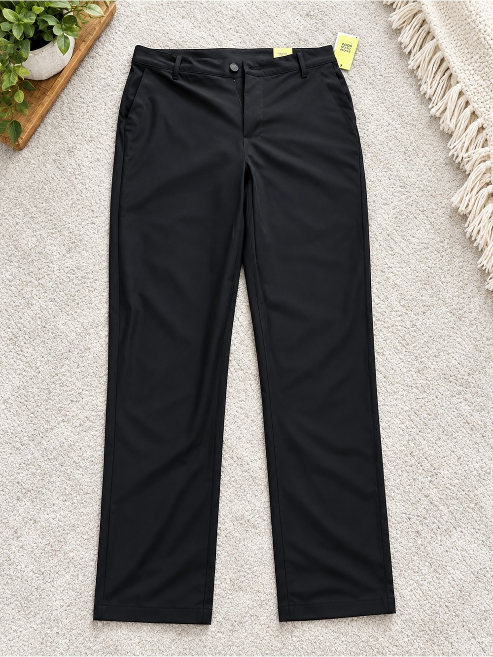 all in motion Men's Black Straight Dress Pants